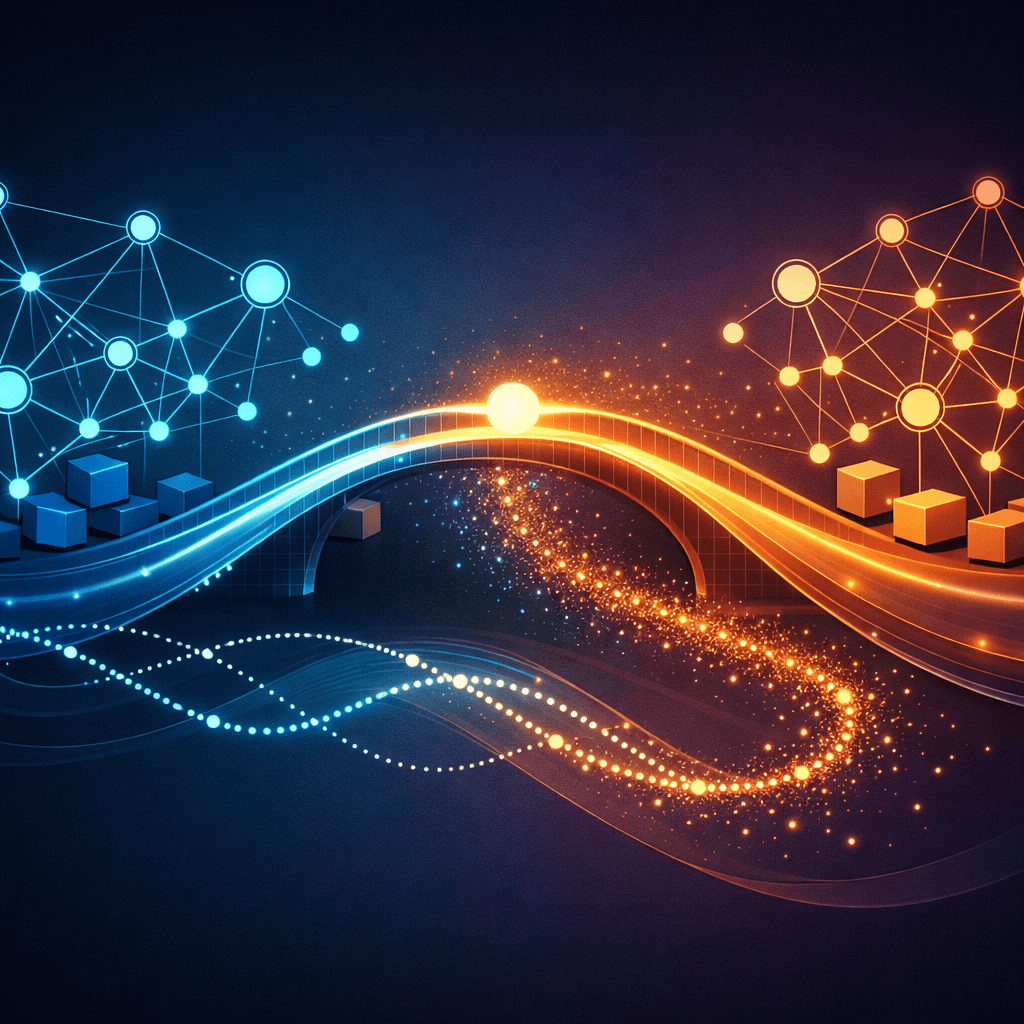 Illustration comparing a crypto bridge and a direct cross-chain swap route - the risks people miss