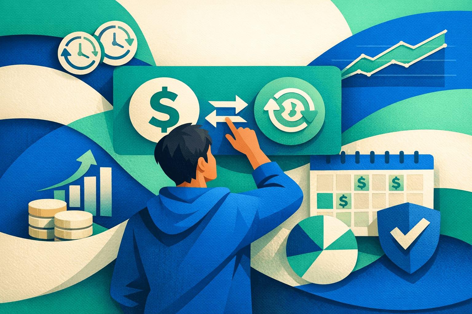 设置每周 DCA 计划的人员使用非托管交易所将 USDT 兑换为 ETH 和 BTC