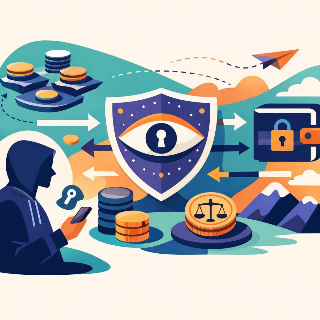 Personne échangeant des cryptos entre chaînes en privé à l'aide d'un échange non dépositaire sans KYC - Votre boîte à outils : ce que les traders anonymes utilisent réellement