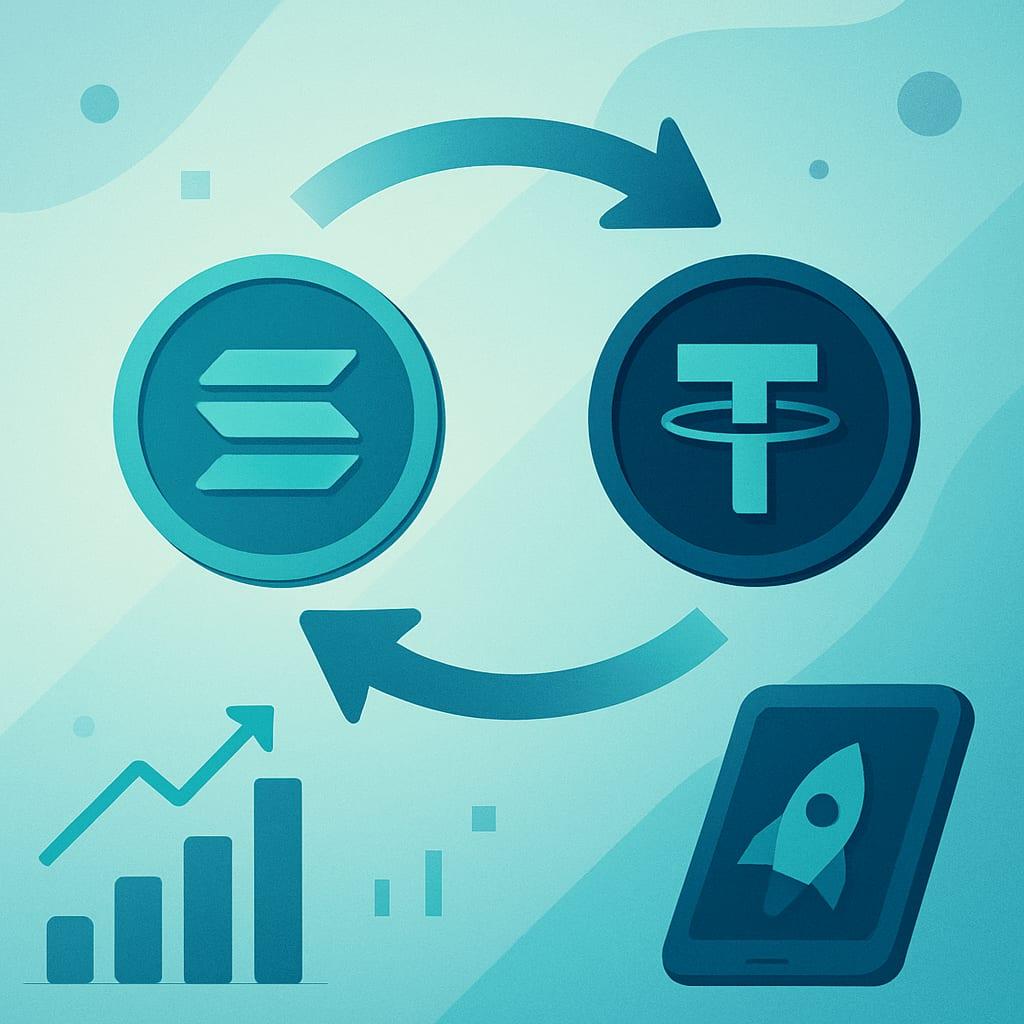 Trader convertissant Solana (SOL) en USDT à l'aide de l'interface SwapRocket - Pourquoi vous voudrez peut-être convertir SOL en USDT
