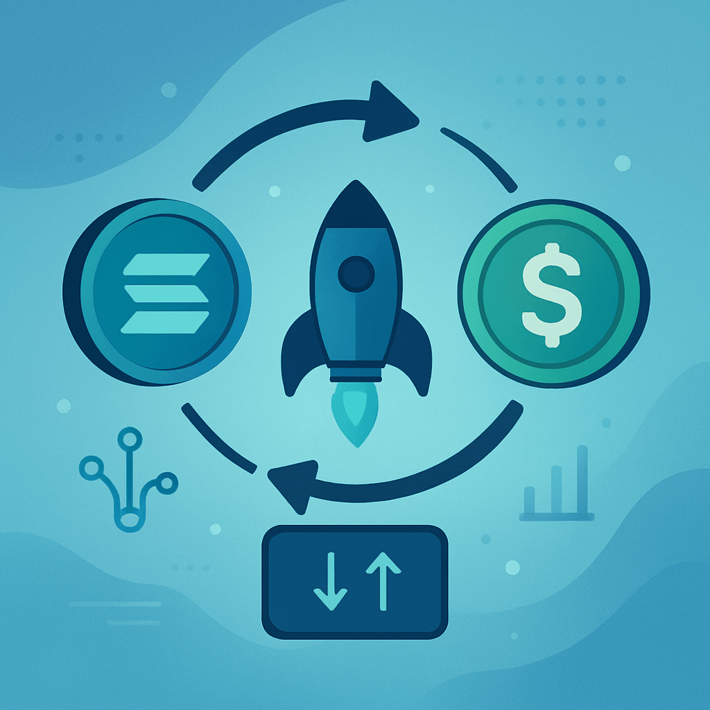 Trader converting Solana (SOL) to USDT using SwapRocket interface - Step-by-step: swap SOL to USDT on SwapRocket