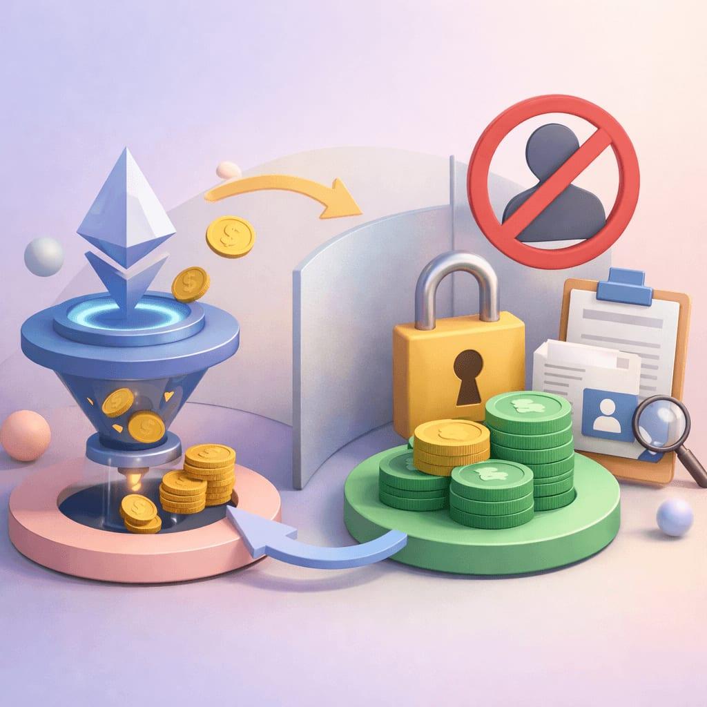 Swapping Ethereum (ETH) to USDT without KYC using a non-custodial crypto exchange - How the swap works