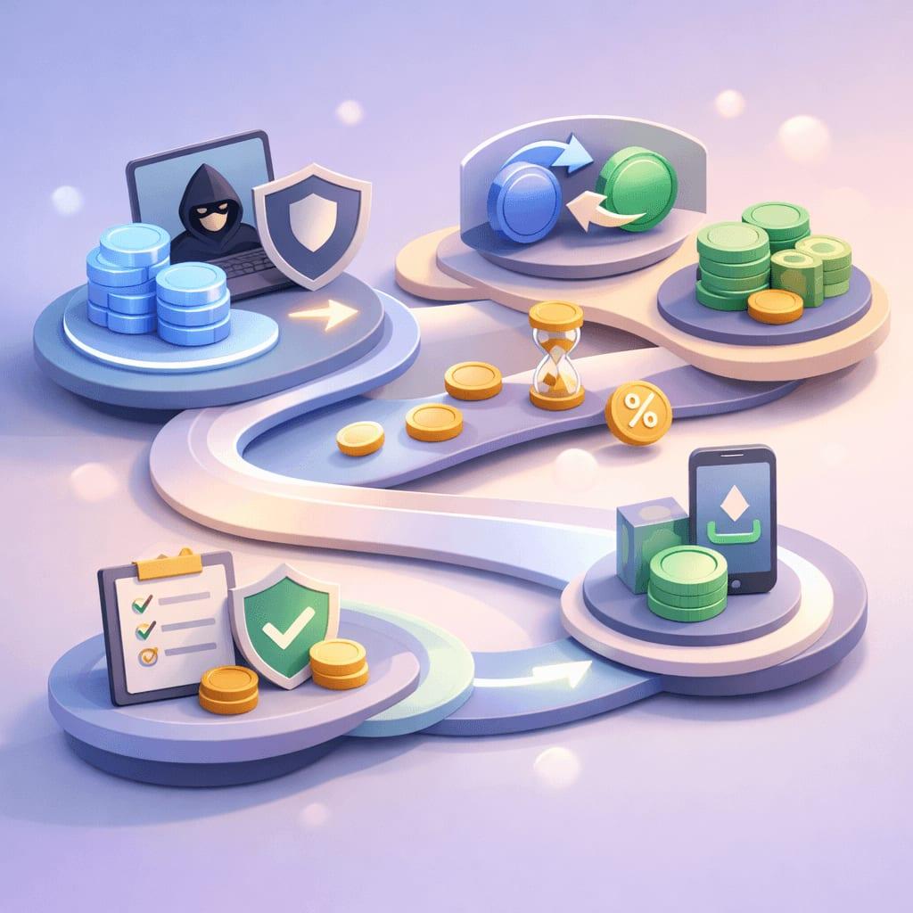 Swapping Ethereum (ETH) to USDT without KYC using a non-custodial crypto exchange - ETH to USDT routes compared