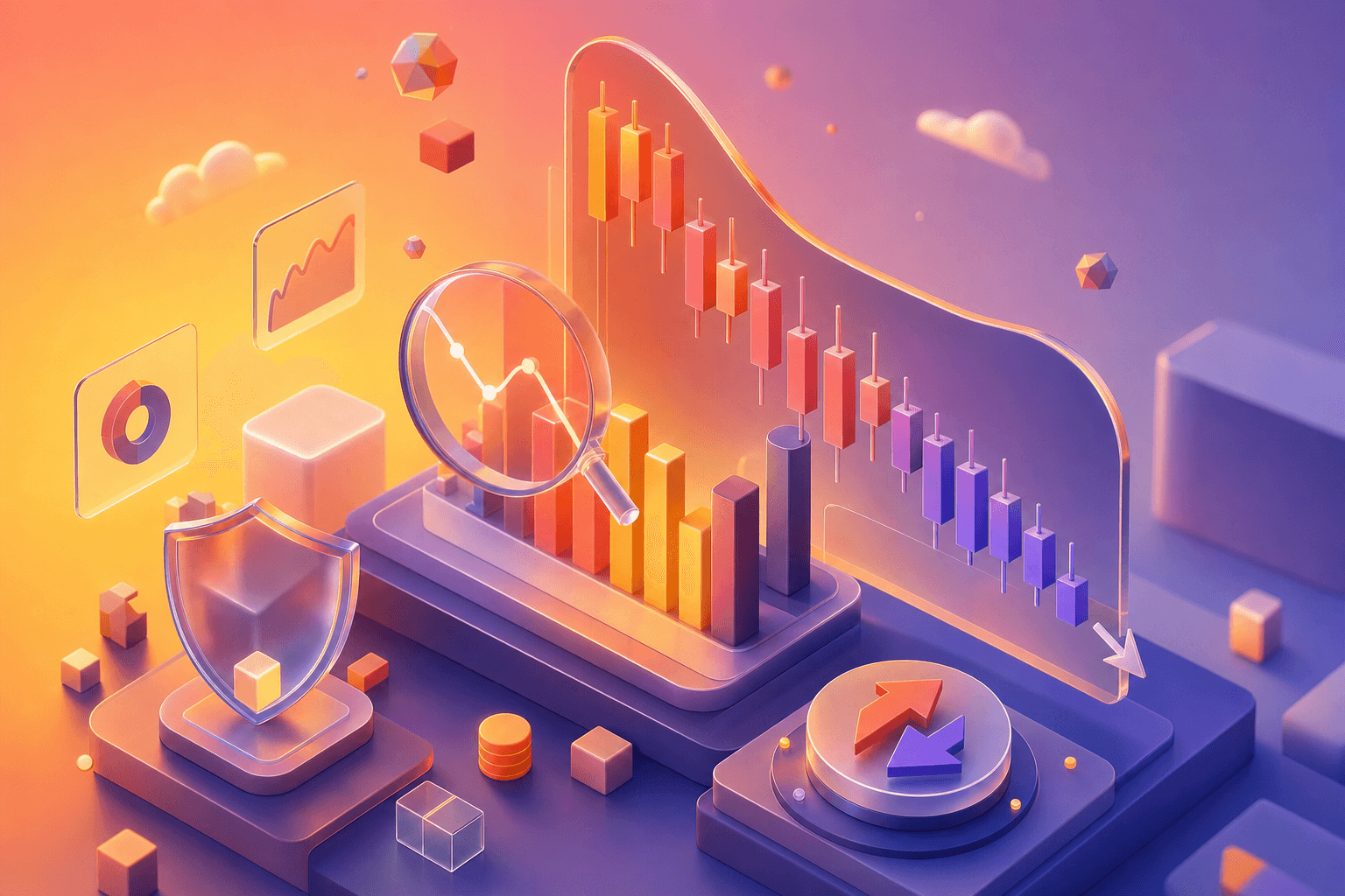 Crypto market chart falling with labels for macro, liquidations, regulation, and sentiment drivers
