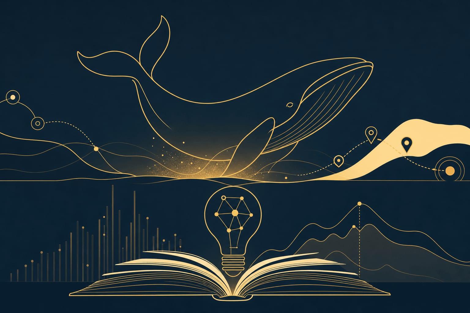 On-chain chart showing large crypto whale transfers moving between wallets and exchanges