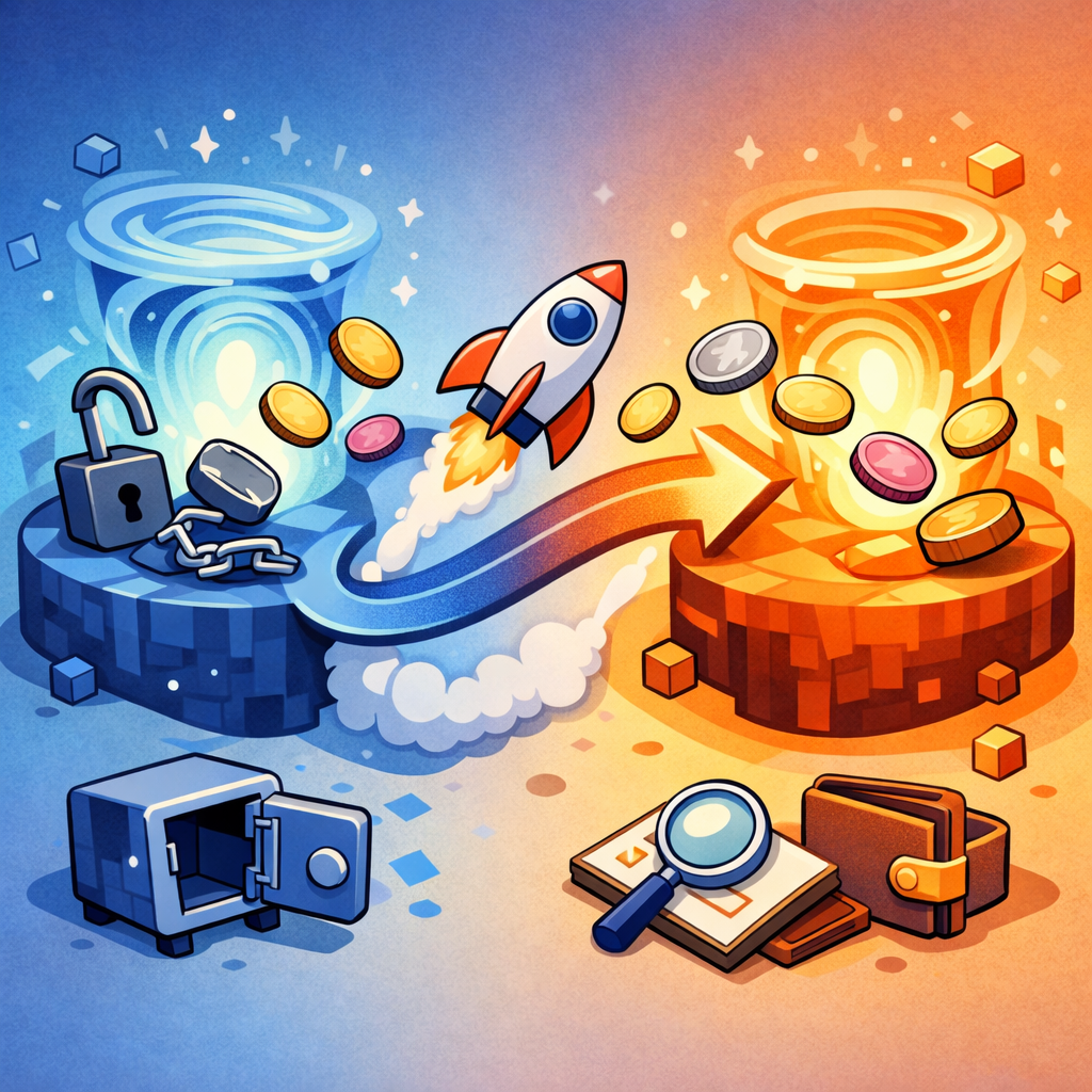 Illustration of swapping BTC to SOL across different blockchains without KYC - Why Cross-Chain Swaps Feel Hard (And Where People Lose Money)