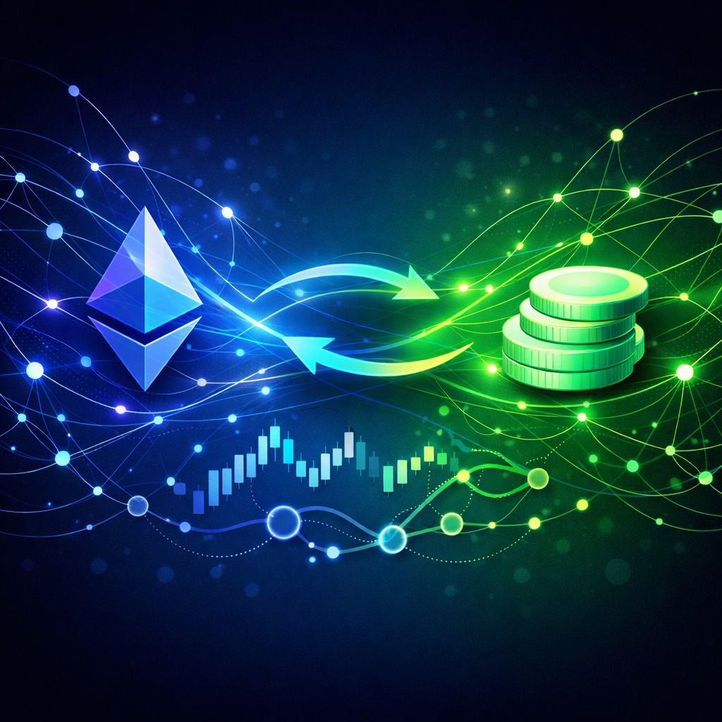 Illustration of swapping Ethereum (ETH) to Tether (USDT) with a no-KYC non-custodial exchange - The biggest ETH → USDT trap: choosing the wrong network