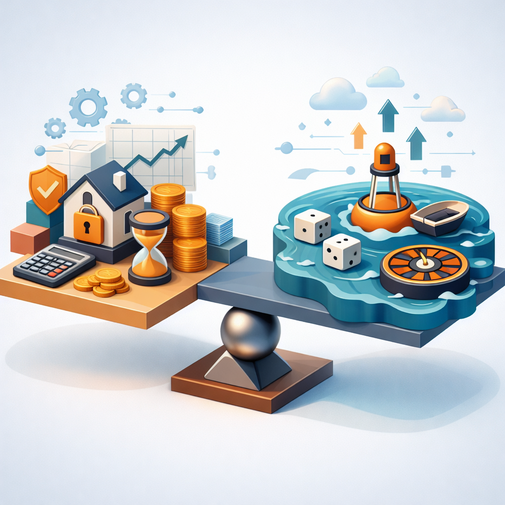 Illustration comparing fixed vs floating crypto swap rates and price movement - When Fixed Rate Wins (and When It Doesn’t)