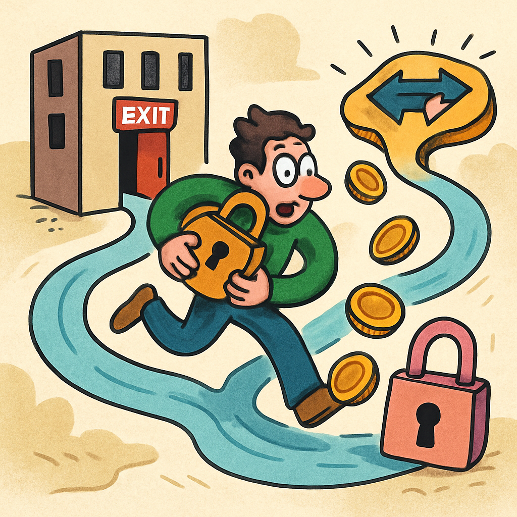 Crypto trader moving funds from a centralized exchange interface into multiple non-custodial wallets for full self-custody - CEX vs Self-Custody + SwapRocket: What Actually Changes?