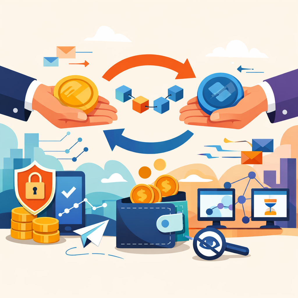 Person swapping crypto to stablecoins on a non-custodial no-KYC exchange - The Safest No-KYC Ways to Sell Crypto (And What to Avoid)