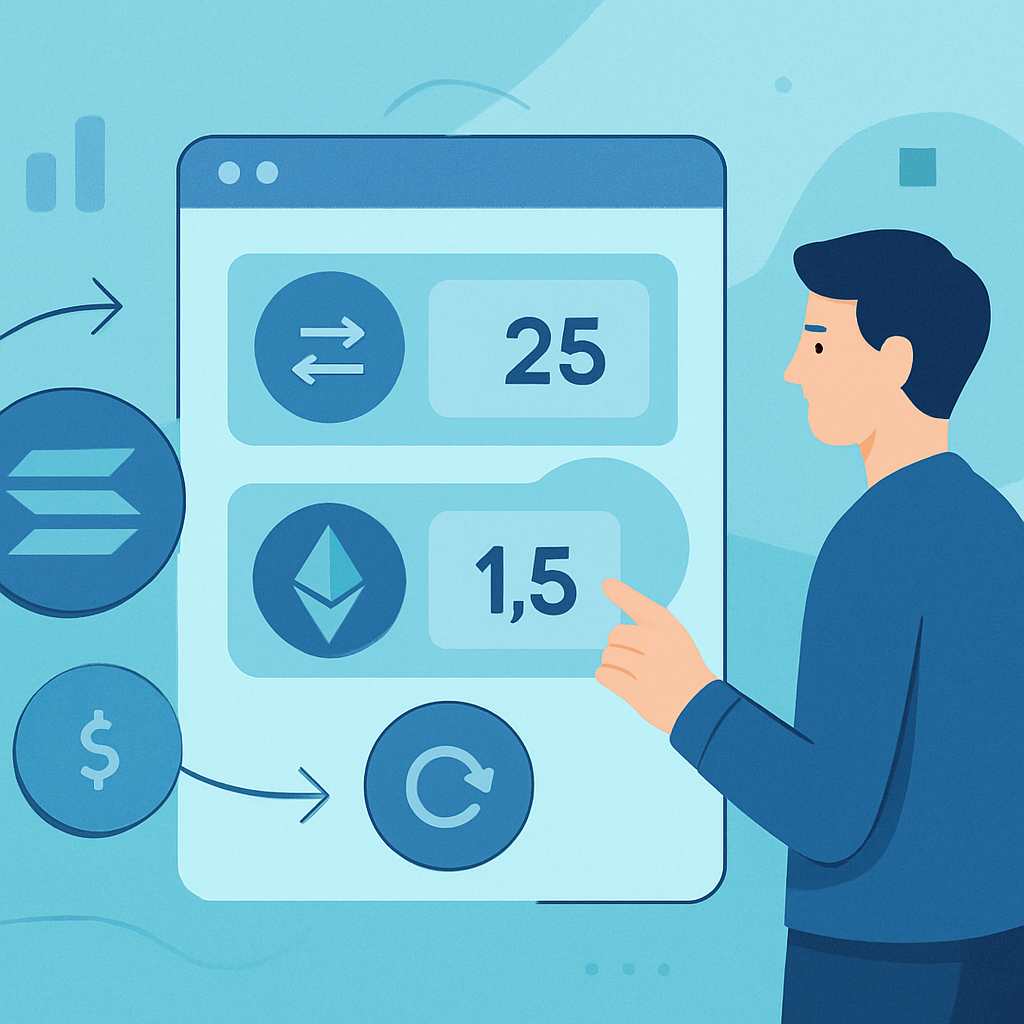 Trader using a SOL to ETH calculator on a non-custodial crypto swap platform - SOL to ETH vs SOL to USDT: Which Swap Makes More Sense?