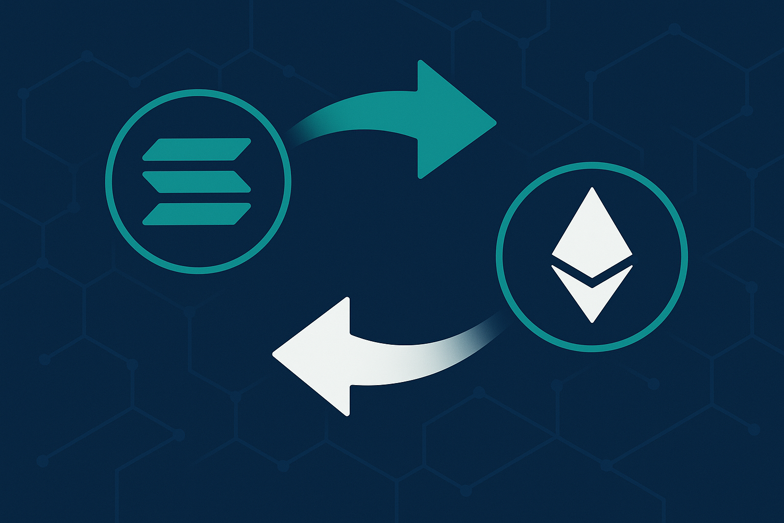Trader using a SOL to ETH calculator on a non-custodial crypto swap platform