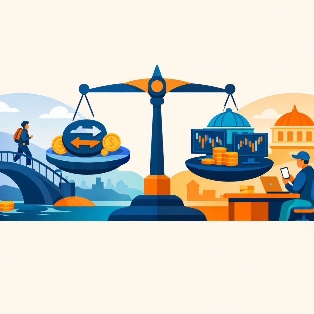 Illustration of USDT moving between ERC20, TRC20, BEP20, and Solana networks without KYC - Quick comparison: which method fits your situation?
